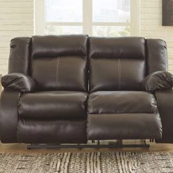 Ashley Furniture Denoron - Chocolate - Reclining Power Loveseat