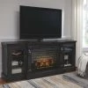 Signature Design By Ashley® Mallacar - Black - 2 Pc. - 75" Tv Stand With Electric Infrared Fireplace Insert Fireplaces 2 Signature Design By Ashley® Mallacar - Black - 2 Pc. - 75" Tv Stand With Electric Infrared Fireplace Insert Fireplaces