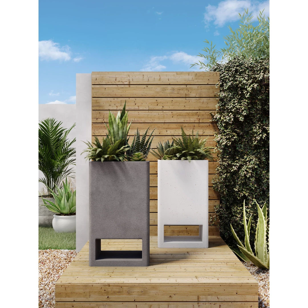Moe's Home Collection Accessories Bristol Planter Ivory Terrazzo 10 Moe's Home Collection Accessories Bristol Planter Ivory Terrazzo