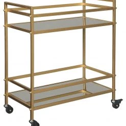 Ashley Furniture Bars & Bar Carts Kailman - Gold Finish - Bar Cart