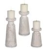 Uttermost Kyan Ceramic Candleholders, S/3 Table Decor
