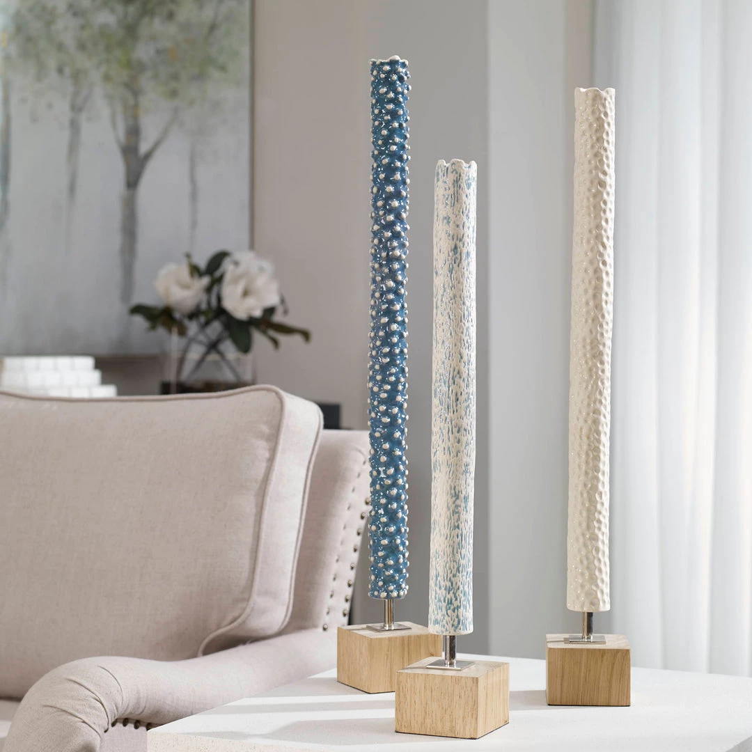 Table Decor Uttermost Markira Blue Sculptures, S/3 4 Table Decor Uttermost Markira Blue Sculptures, S/3