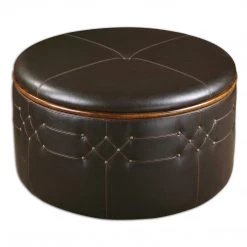 Uttermost Brunner Round Storage Ottoman