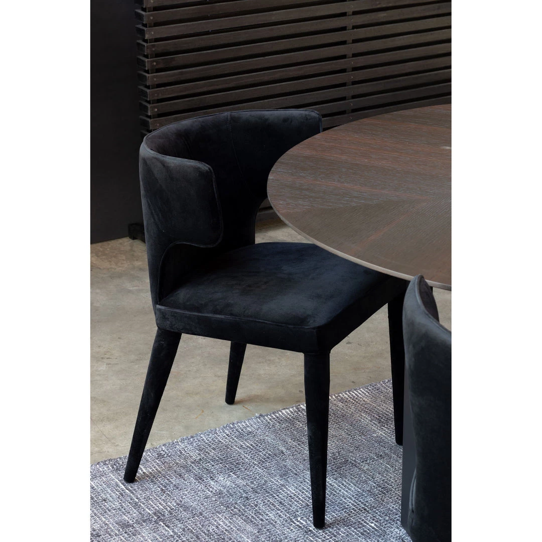 Moe's Home Collection Chairs Jennaya Dining Chair Black 4 Moe's Home Collection Chairs Jennaya Dining Chair Black