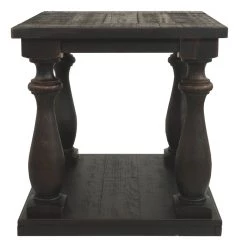 Ashley Furniture Tables Mallacar - Black - Rectangular End Table