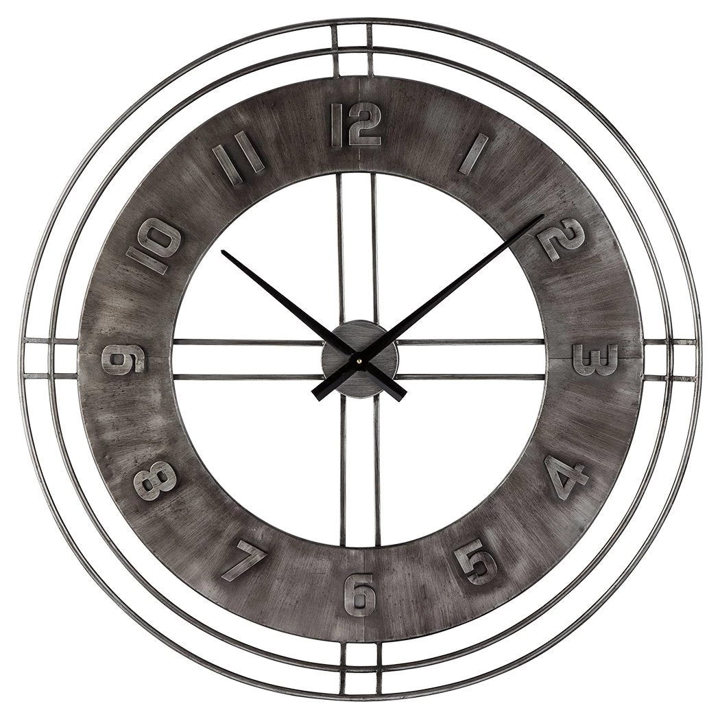 Ashley Furniture Ana - Antique Gray - Wall Clock 3 Ashley Furniture Ana - Antique Gray - Wall Clock