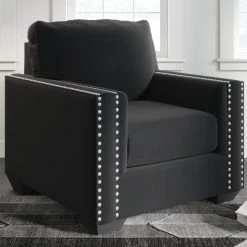 Signature Design By Ashley® Chair & Ottoman Sets Gleston - Onyx - 2 Pc. - Chair, Ottoman