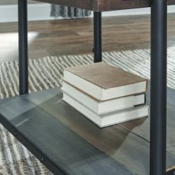 Ashley Furniture Bostweil - Light Brown/black - Rectangular End Table Tables