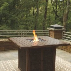 Signature Design By Ashley® Paradise Trail - Ultimate Best In Class Fire Pit Table, 6 Barstools