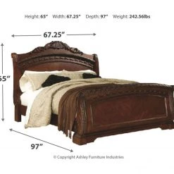 Millennium® By Ashley North Shore - Dark Ultimate Best In Class Dresser, Mirror, Sleigh Bed