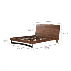 Moe's Home Collection Beds Bent Queen Bed Smoked 7 Moe's Home Collection Beds Bent Queen Bed Smoked