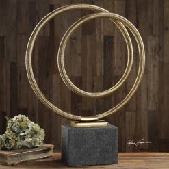 Uttermost Oja Gold Sculpture Table Decor 11 Uttermost Oja Gold Sculpture Table Decor