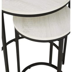 Ashley Furniture Tables Briarsboro - White/black - Accent Table (2/cn)