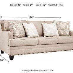 Ashley Furniture Claredon - Pearl Silver - Sofa Sofas