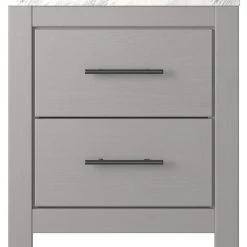Ashley Furniture Cottonburg - Light Gray/white - Two Drawer Night Stand