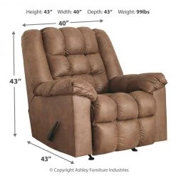 Ashley Furniture Adrano - Bark - Rocker Recliner Reclining Furniture