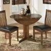 Signature Design By Ashley® Dining Room Sets Stuman - Ultimate Best In Class Round Drop Leaf Table, 2 Upholstered Side Chairs