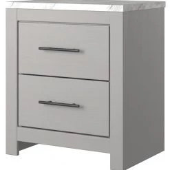 Ashley Furniture Cottonburg - Light Gray/white - Two Drawer Night Stand