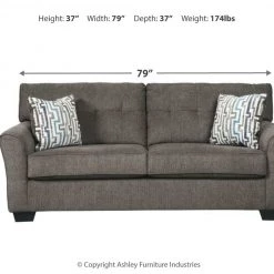 Ashley Furniture Alsen - Granite - Full Sofa Sleeper Sofas