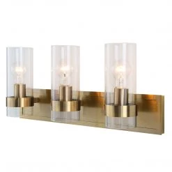 Accessories Uttermost Cardiff Antique Brass 3 Light Vanity