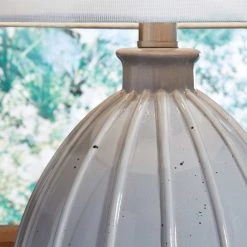 Ashley Furniture Grantner - Gray - Ceramic Table Lamp (1/cn) Accessories