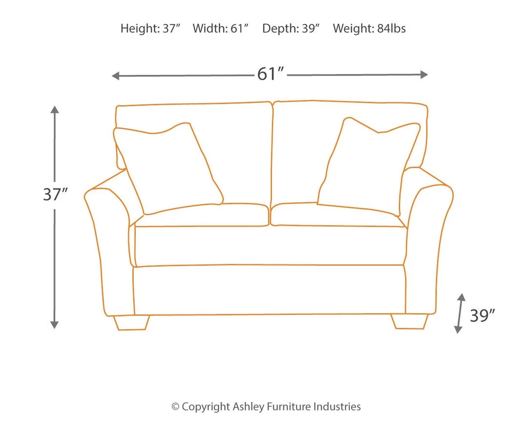 Ashley Furniture Tibbee - Slate - Loveseat Loveseats 4 Ashley Furniture Tibbee - Slate - Loveseat Loveseats