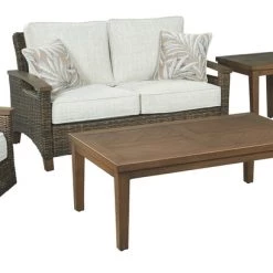 Ashley Furniture Paradise - Medium Brown - Loveseat W/cushion