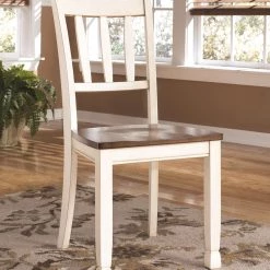 Ashley Furniture Chairs Whitesburg - Brown/cottage White - Dining Room Side Chair (2/cn)