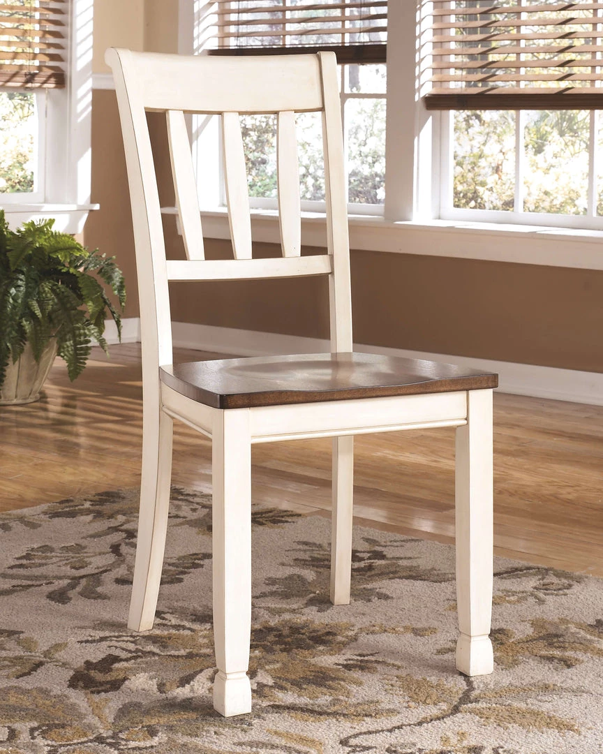 Ashley Furniture Chairs Whitesburg - Brown/cottage White - Dining Room Side Chair (2/cn) 4 Ashley Furniture Chairs Whitesburg - Brown/cottage White - Dining Room Side Chair (2/cn)