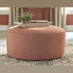 Ashley Furniture Almanza - Henna - Oversized Accent Ottoman Ottomans