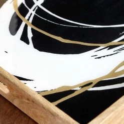 Ashley Furniture Table Decor Rhyslen - Black/white/gold Finish - Tray