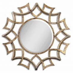 Accessories Uttermost Demarco Round Antique Gold Mirror