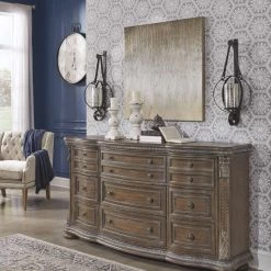 Signature Design By Ashley® Bedroom Sets Charmond - Ultimate Best In Class Dresser, Mirror, Upholstered Sleigh Bed