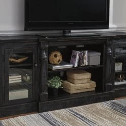 Ashley Furniture TV Stands Mallacar - Black - Xl Tv Stand W/fireplace Option