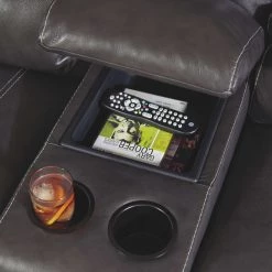 Ashley Furniture Mccaskill - Gray - Dbl Rec Pwr Loveseat W/console Reclining Furniture