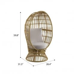 Emerald Home Chairs Austin Swivel Basket Chair