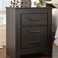 Ashley Furniture Brinxton - Charcoal - Two Drawer Night Stand Nightstands 15 Ashley Furniture Brinxton - Charcoal - Two Drawer Night Stand Nightstands