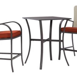 Signature Design By Ashley® Outdoor Sets Tianna - Dark Brown - Counter Table Set (3/cn)
