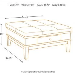 Ashley Furniture Gately - Medium Brown - Ottoman Cocktail Table 13 Ashley Furniture Gately - Medium Brown - Ottoman Cocktail Table