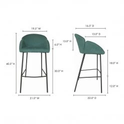 Moe's Home Collection Stools Gigi Barstool Green 12 Moe's Home Collection Stools Gigi Barstool Green