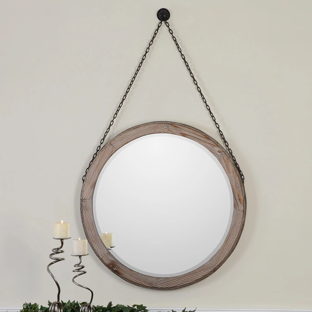 Uttermost Loughlin Round Wood Mirror Accessories 4 Uttermost Loughlin Round Wood Mirror Accessories