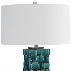 Uttermost Geometry Green Table Lamp