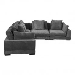 Moe's Home Collection Tumble Classic L Modular Sectional Charcoal Sectionals