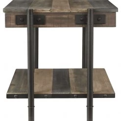 Ashley Furniture Bostweil - Light Brown/black - Rectangular End Table Tables