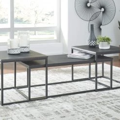 Ashley Furniture Tables Yarlow - Black - Occasional Table Set (3/cn)