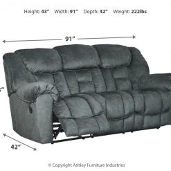 Ashley Furniture Reclining Furniture Capehorn - Granite - Reclining Sofa