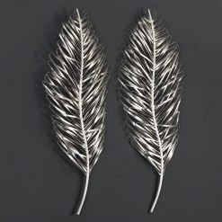 Uttermost Leaflets Silver Wall Art S/2