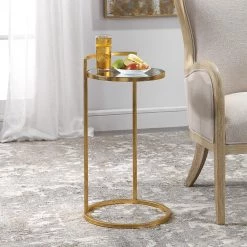 Tables Uttermost Cailin Gold Accent Table