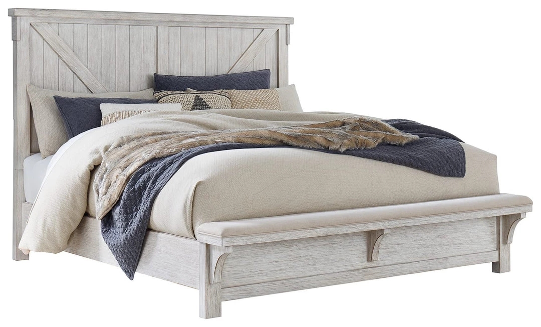 Signature Design By Ashley® Brashland - Best In Class - Dresser, Mirror, Panel Bed With Bench Footboard Bedroom Sets 8 Signature Design By Ashley® Brashland - Best In Class - Dresser, Mirror, Panel Bed With Bench Footboard Bedroom Sets