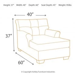 Ashley Furniture Tibbee - Slate - Chaise
